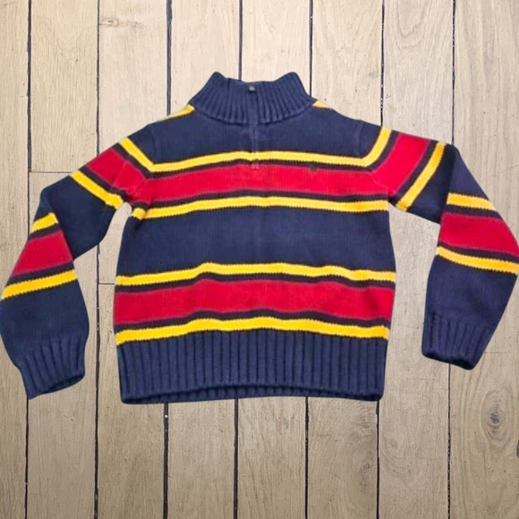 Polo Ralph Lauren‎ Sweater Boys 6 Pullover Striped Knit Colorful Preppy Casual - Picture 1 of 6